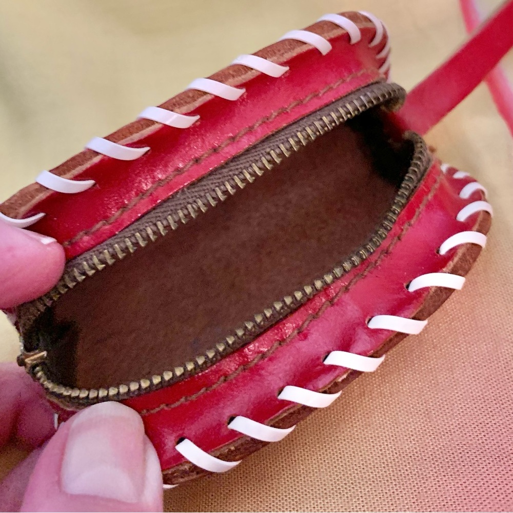 NWOT Vintage Tooled Leather Whipstitched Coin Purse - Picture 4 of 8
